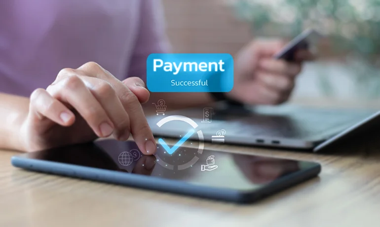 a successful payment message for mobile transaction